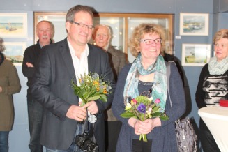 Hanka und Frank Koebsch bei der Eröffnung ihrer Ausstellung im Haus des Gastes Graal Müritz (c) Andrea Conteduca (2)